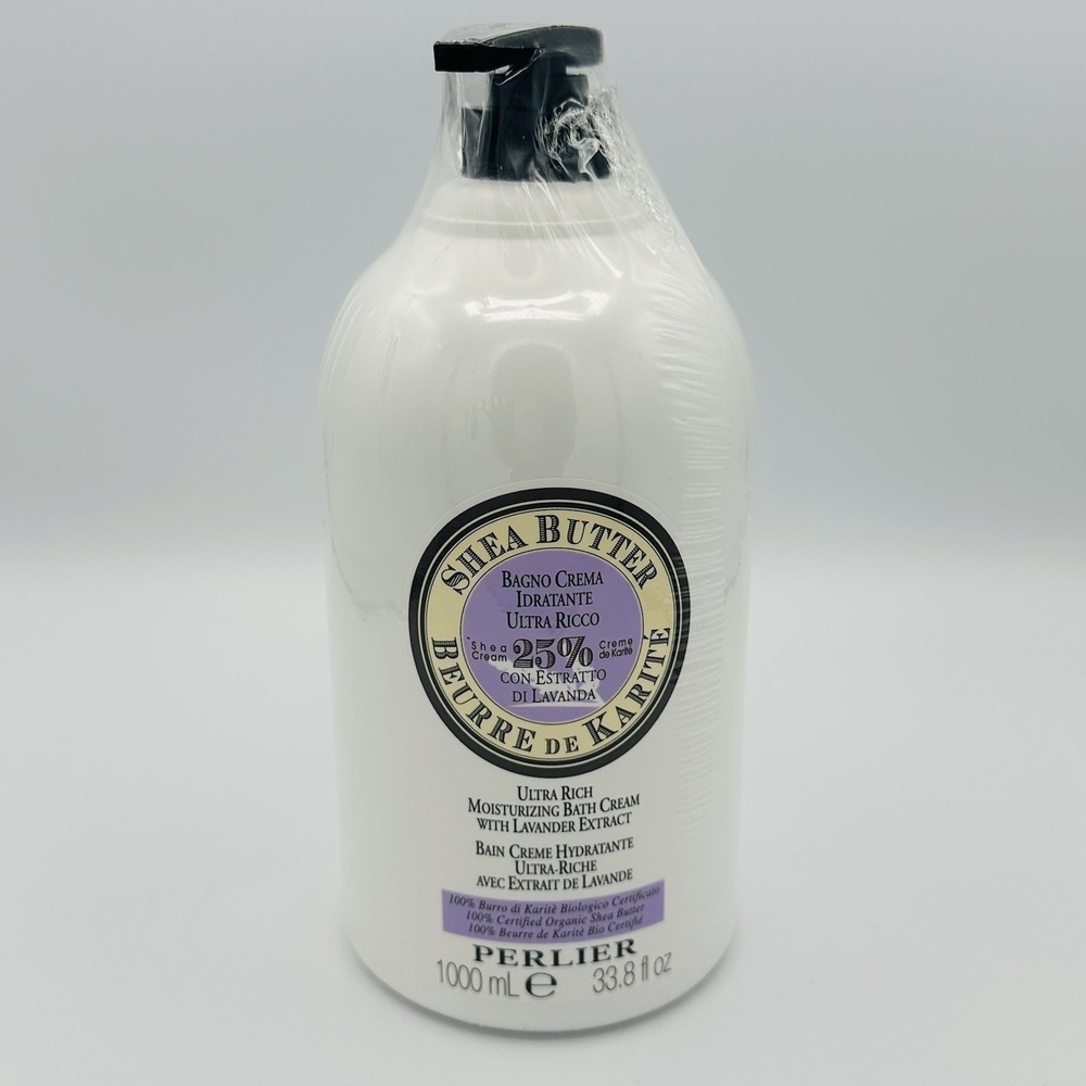 Perlier Shea Butter Wash Moisturizing Bath Cream with Lavender extract 33.8 oz.